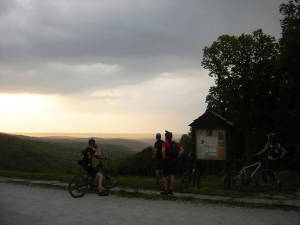 Local riders stop for a rest at Hesitation Point.